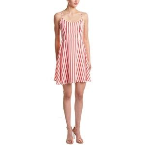 Peach Love CA Cream Stripe A-Line Dress